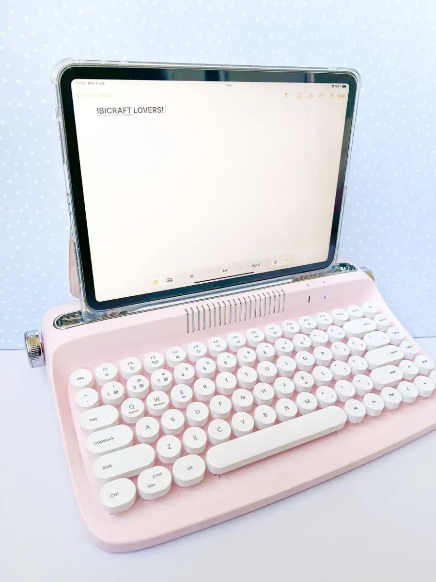 Teclado Inalambrico Vintage Retro Ibicraft