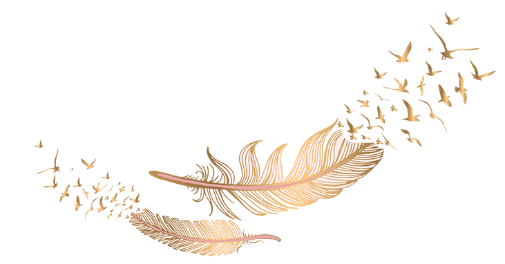 Federn in Gold