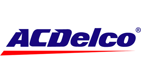 ACDelco logo with blue text, a red underline, and the registered trademark symbol.