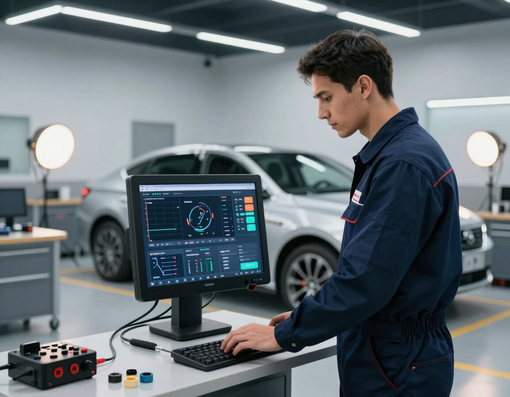 Diagnosi elettronica in officina M.E. Rent Car
