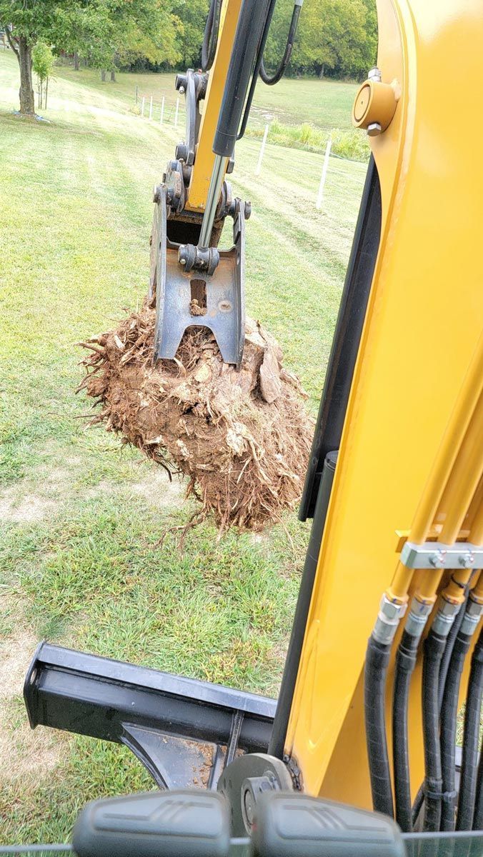 Pulling out Stump In Kansas City, MO