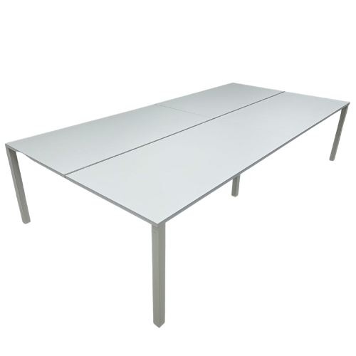 Refurbished four person bench desk for open plan offices