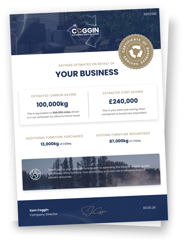 Coggin SOS savings certificate