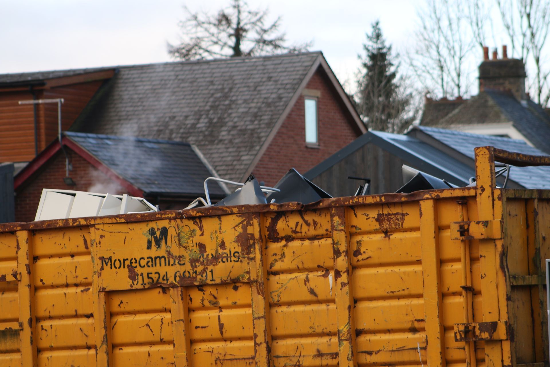 Yellow dumpster, 