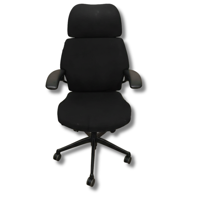 Refurbished Humanscale Freedom with headrest, front view