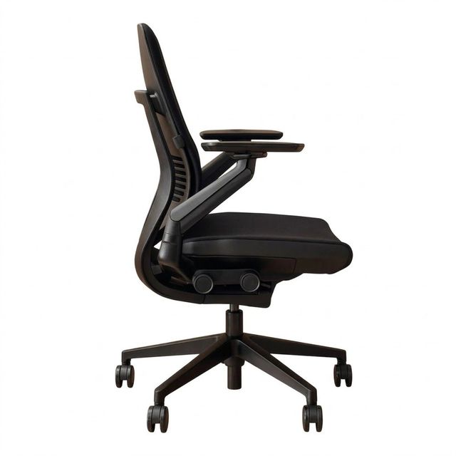 Refurbished Steelcase Gesture chair, side view from the right