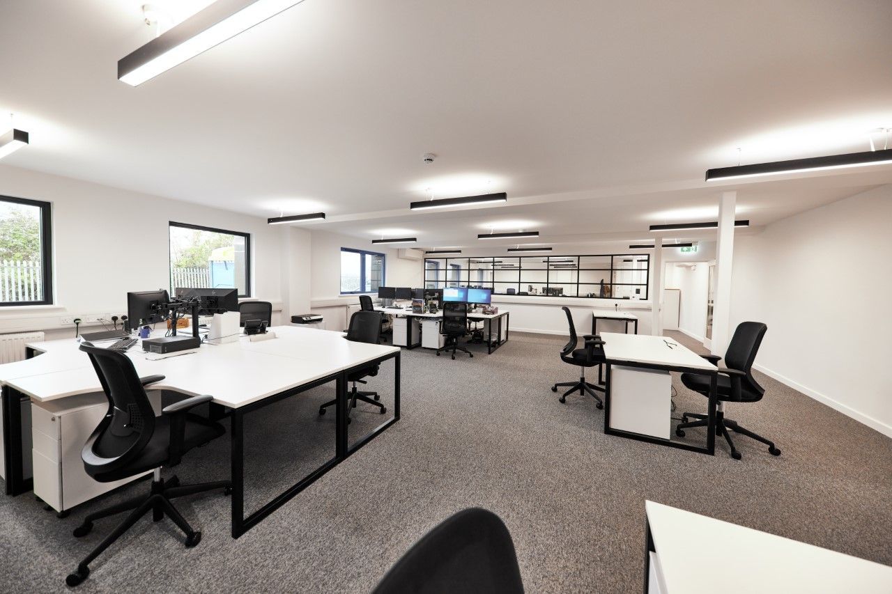 The Williams Jet Tenders office furnished with refurbished task chairs