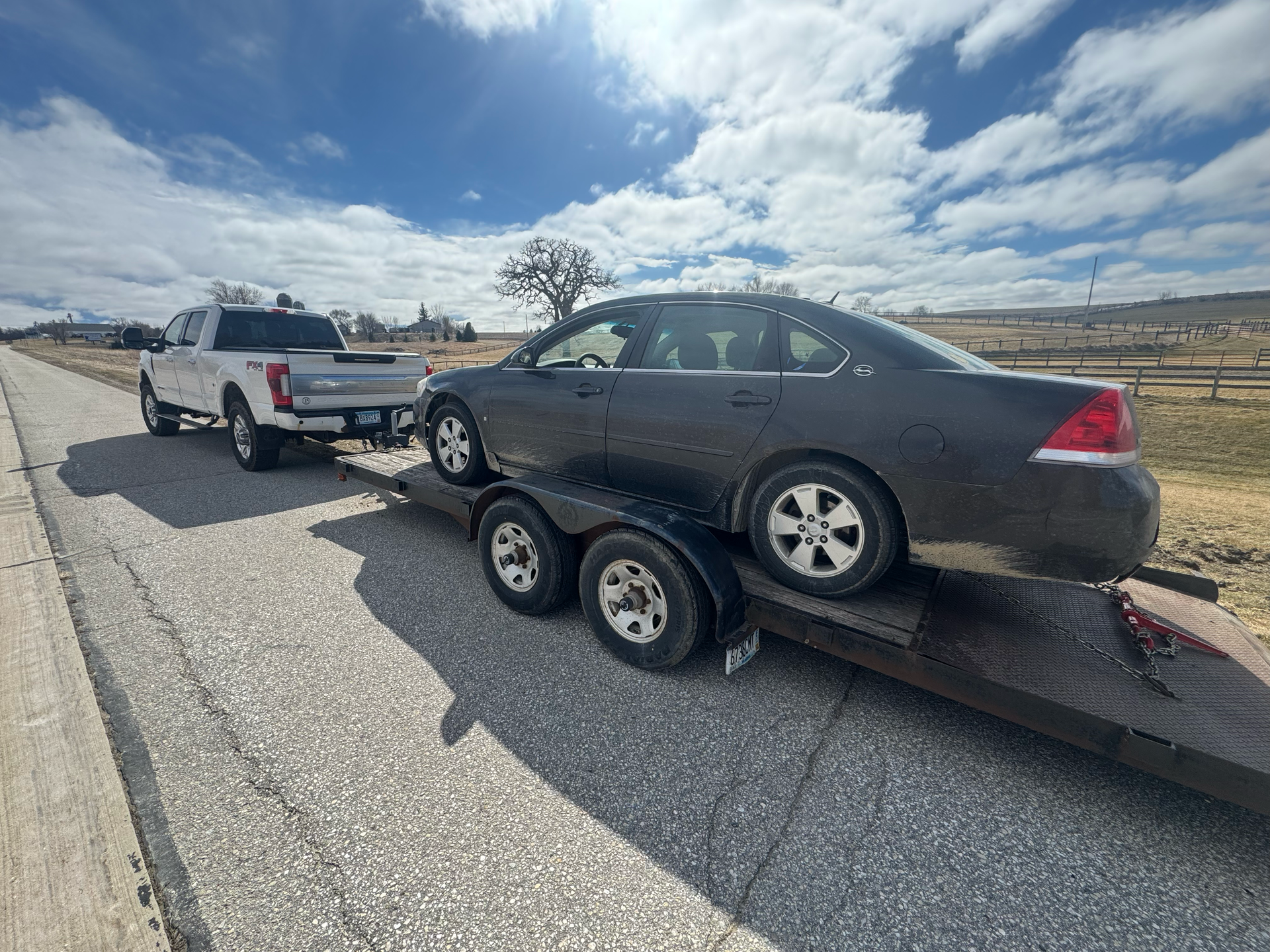 Junk vehicle safely loaded and hauled away in Preston, MN.