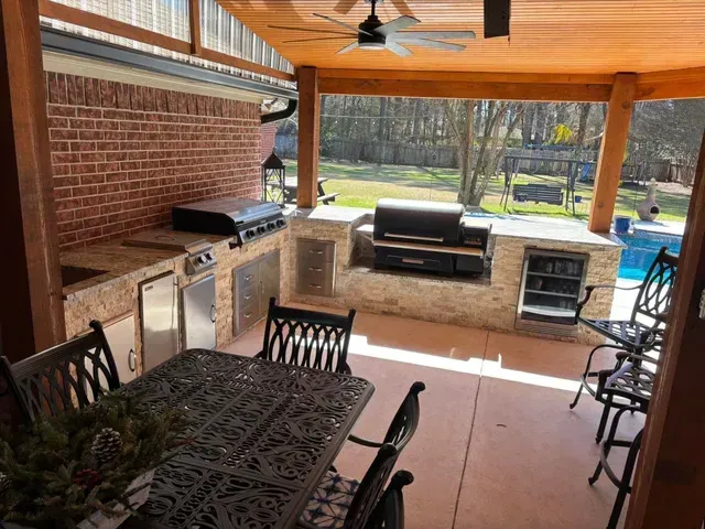 Custom Outdoor Kitchen West Monroe LA Home
