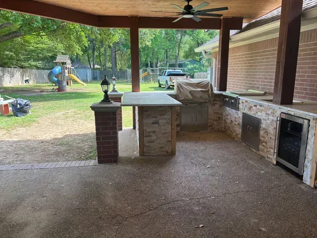 Patio With Outdoor Tv Setup West Monroe LA