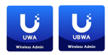 Two logos for uwa wireless admin and ubwa wireless admin on a white background.