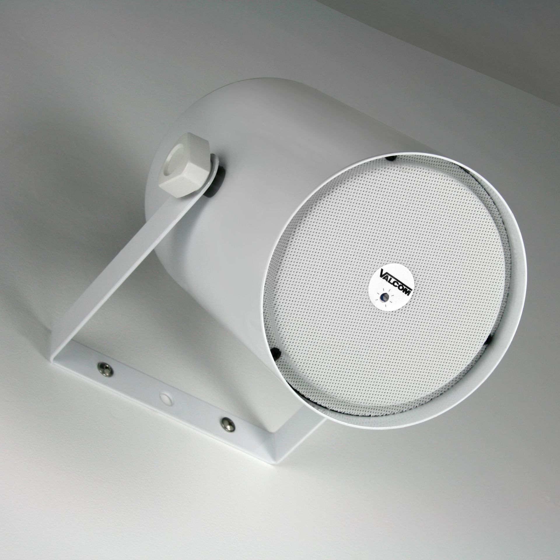 A white speaker with the word vesper on it