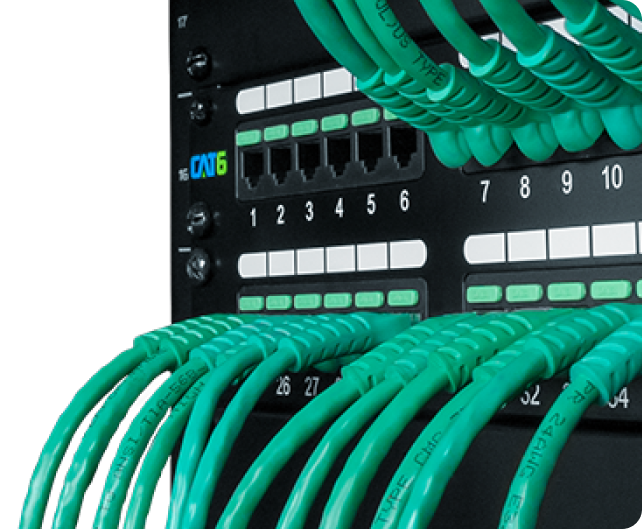 A bunch of green wires are connected to a black box that says dn6