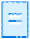 A blue cell phone with a white screen on a white background.