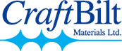 CraftBilt Materials Ltd. logo in blue text with a teal wave design on a white background
