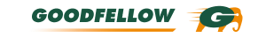 Goodfellow logo with green text and orange-green “G” emblem on white background