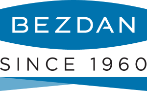 BEZDAN logo in white on a blue oval with “SINCE 1960” below on a white background