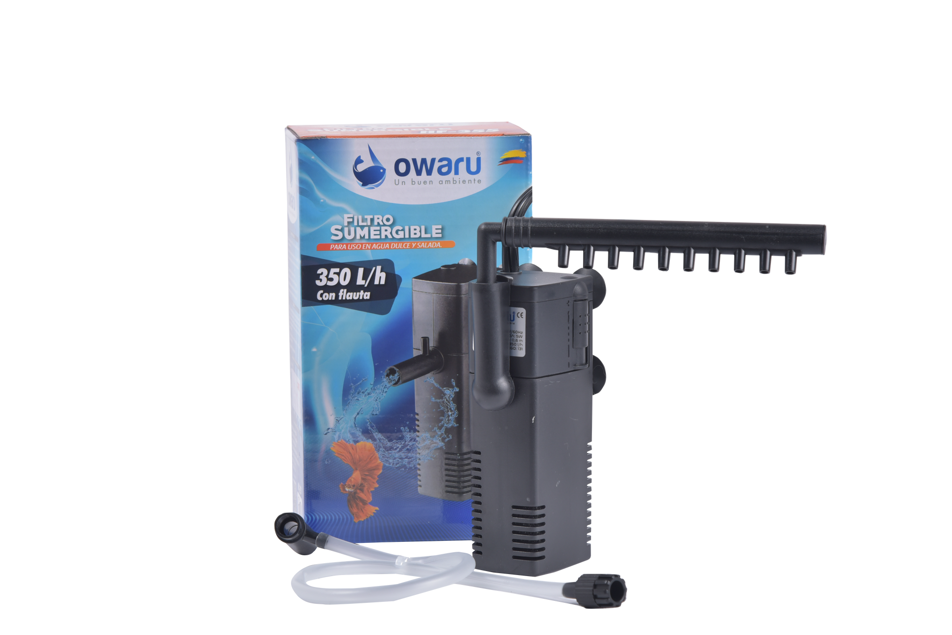 Filtro sumergible Owaru HF-355 con flauta
