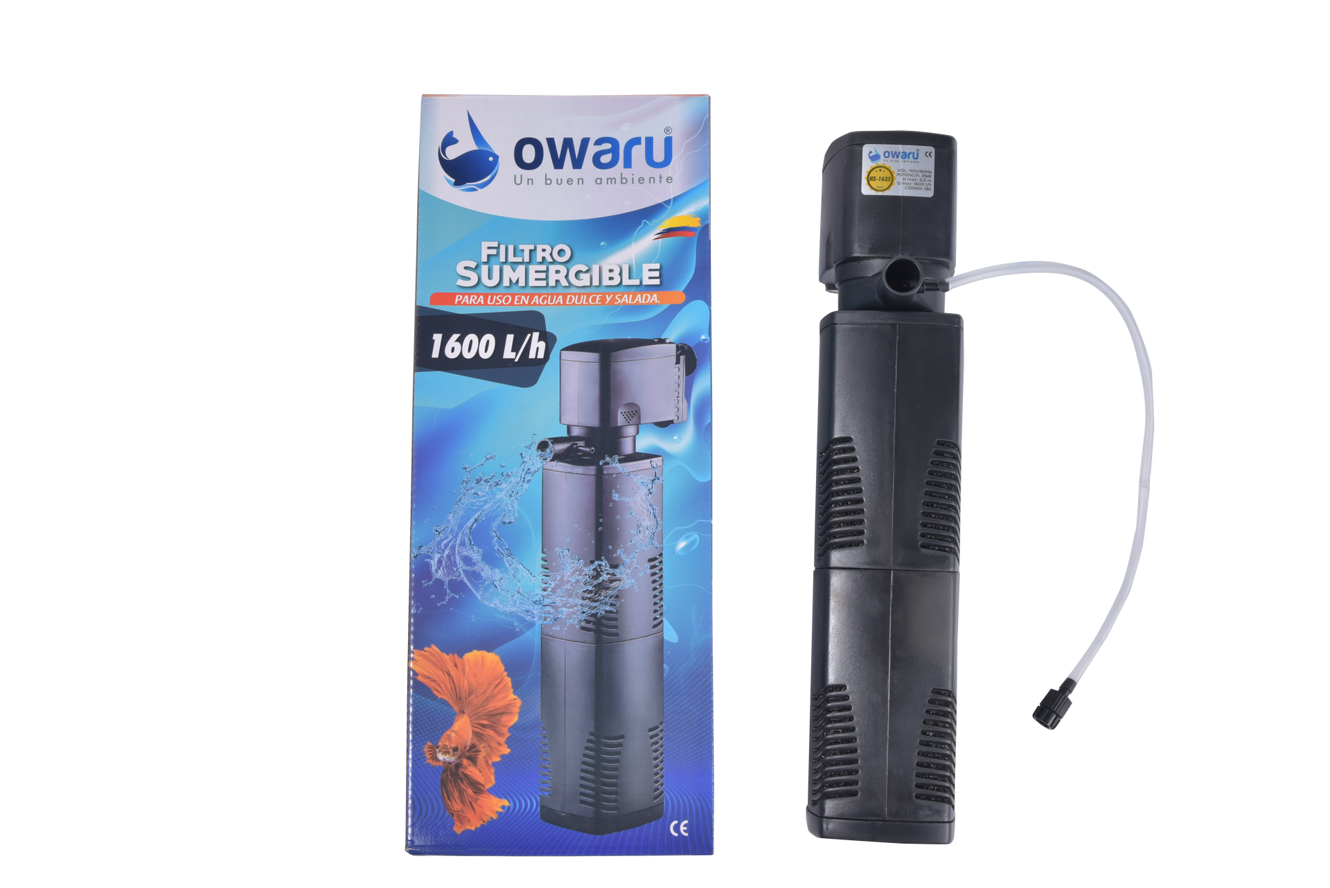 Filtro sumergible sin flauta Owaru serie HS
