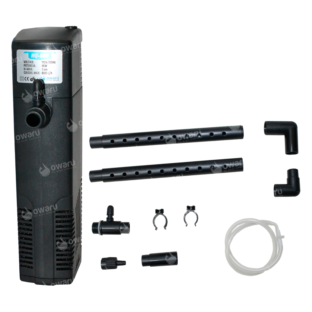 Filtro sumergible Owaru HQ-800 con flauta