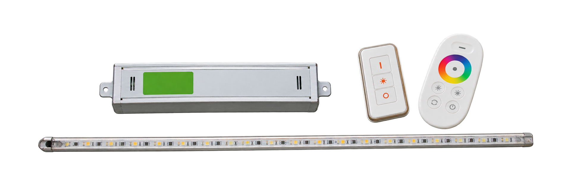 Conjunto de iluminación para cascada lineal Wapool en acero inoxidable