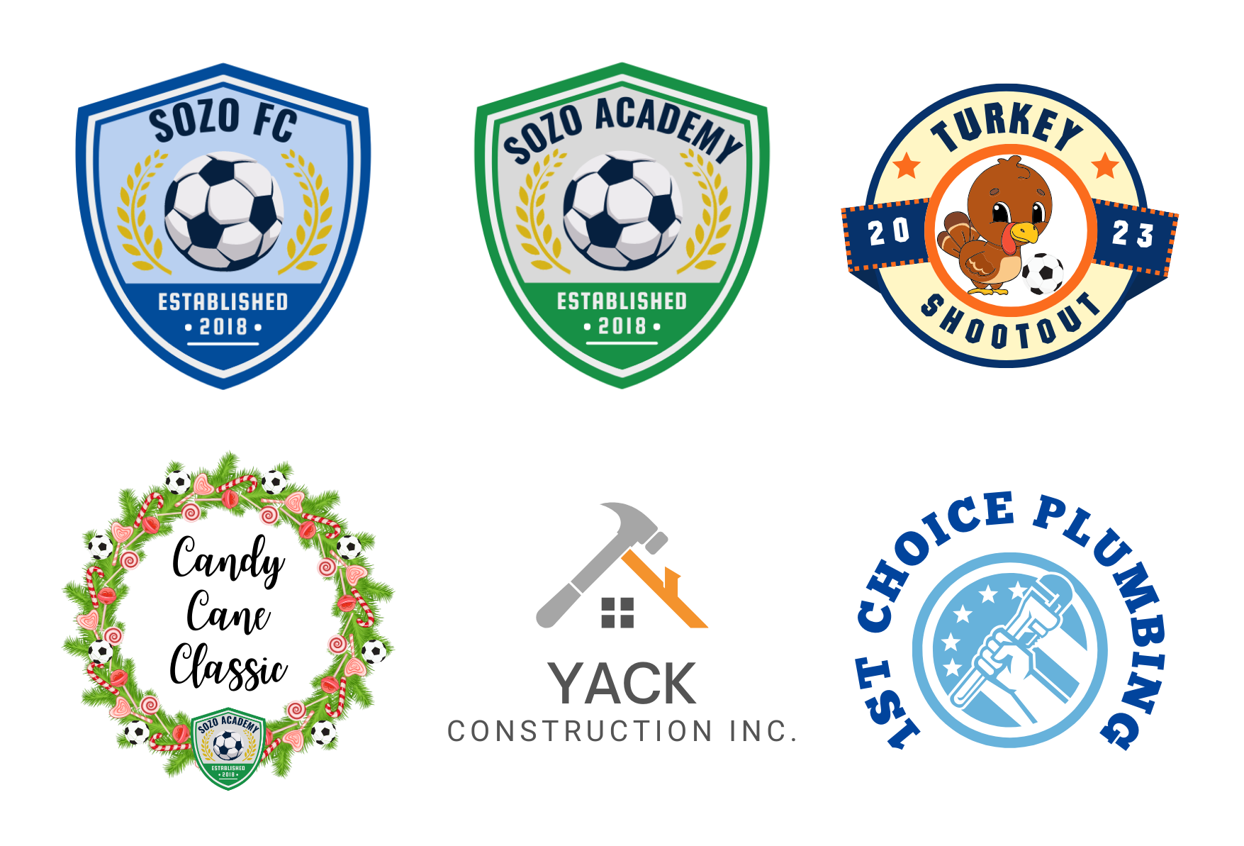 A collection of logos including one for turkey shootouts