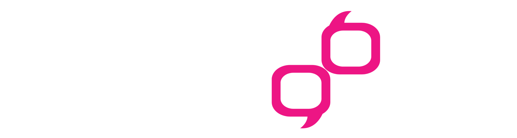 A logo for creating buzz with a bee on it