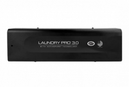 Black laundry device labeled “Laundry Pro 30” on a white background