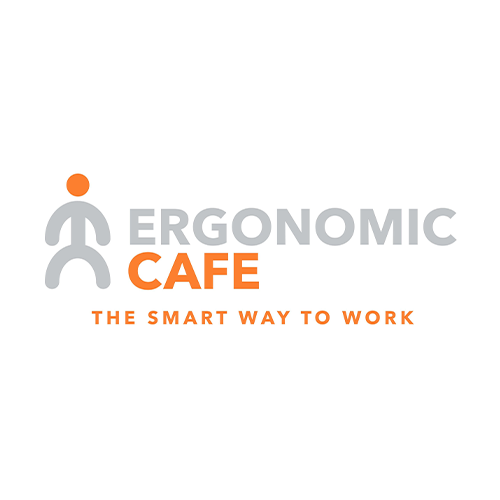 The logo for ergonomic cafe is the smart way to work.