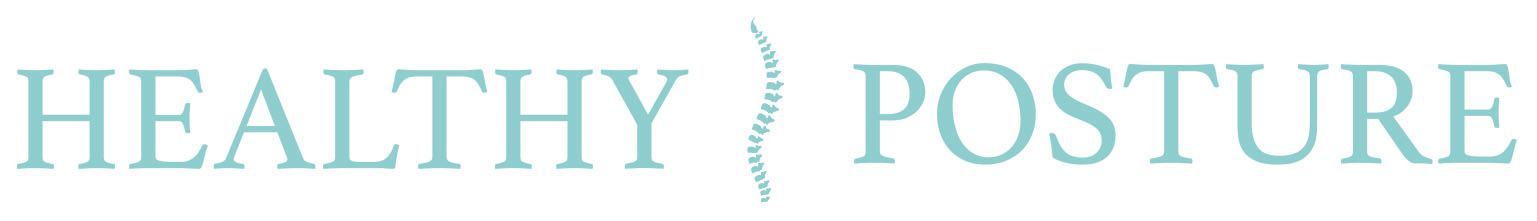 The word healthy posture is written in blue on a white background.