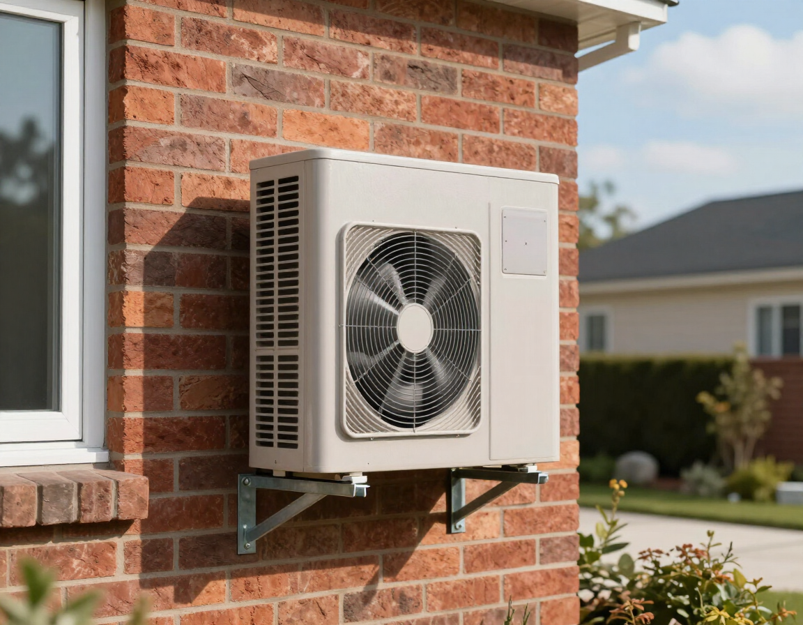 Pompa di calore aria-aria installata all'esterno