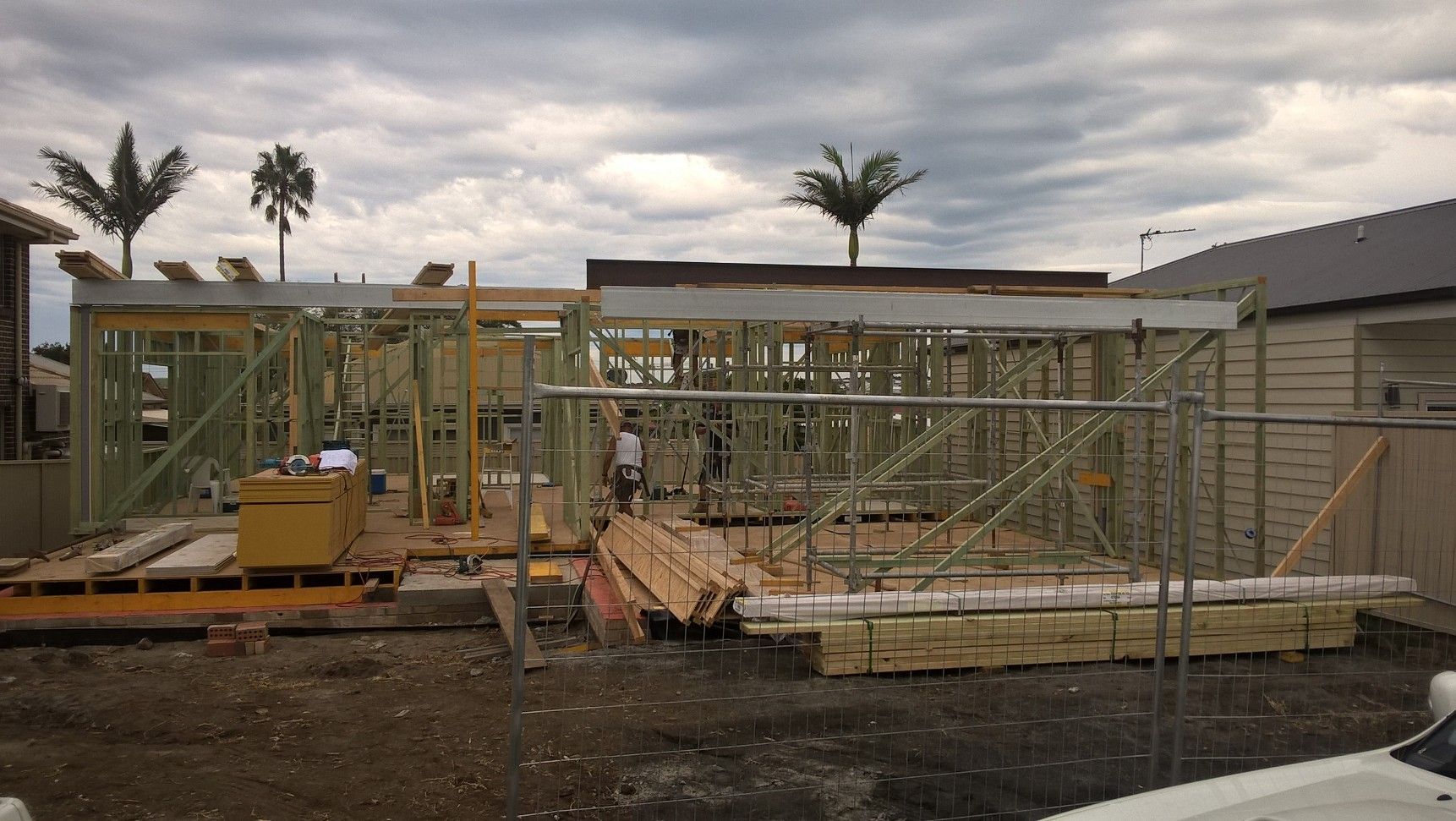 Engineered timber wall frames supplied for a build in Shellharbour, supporting fast and accurate on-site installation.