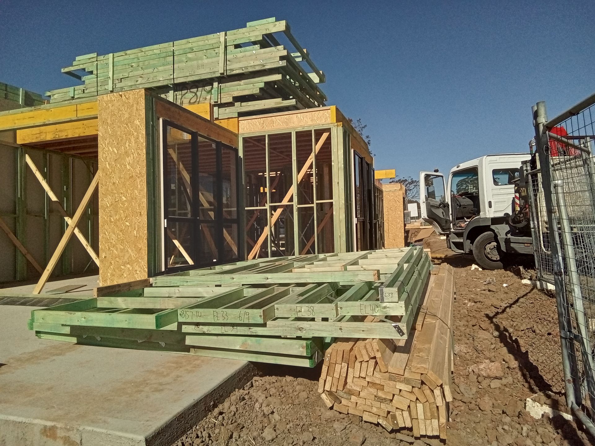 Prefab timber wall frames supplied for a construction project in Cambewarra, supporting efficient on-site installation