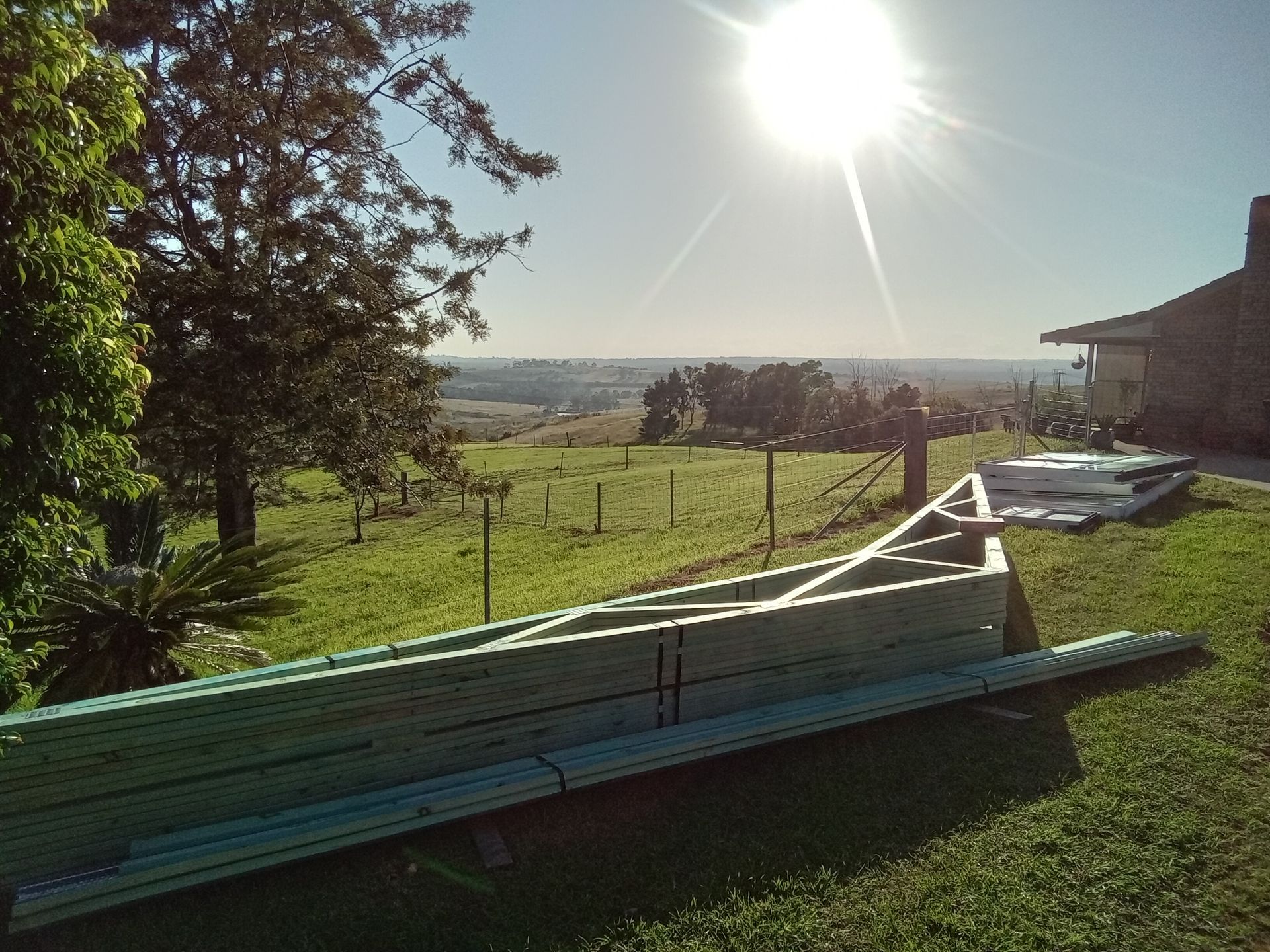 Sydney delivery on a farm of trusses