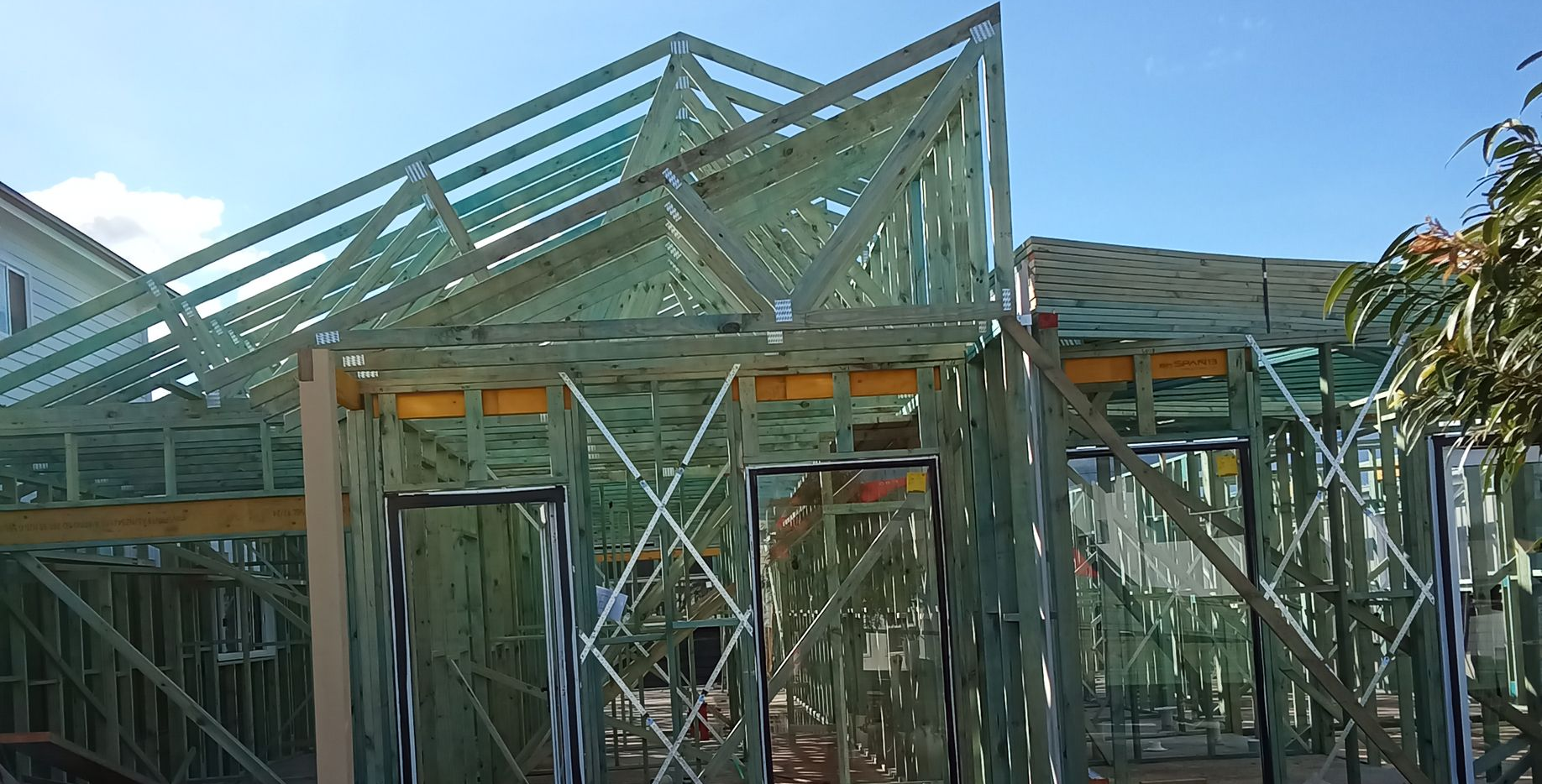 Progress Shot- Prefab Precision-engineered Roof Trusses & Wall Frames Horsley