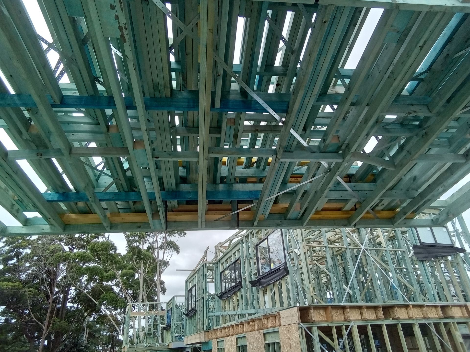 Prefabricated timber wall frames and structural framing supplied for a multi-dwelling project in Russell Vale, Illawarra.