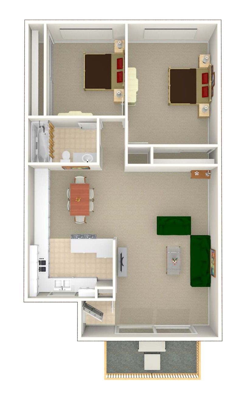 2 Bed | 1 Bath