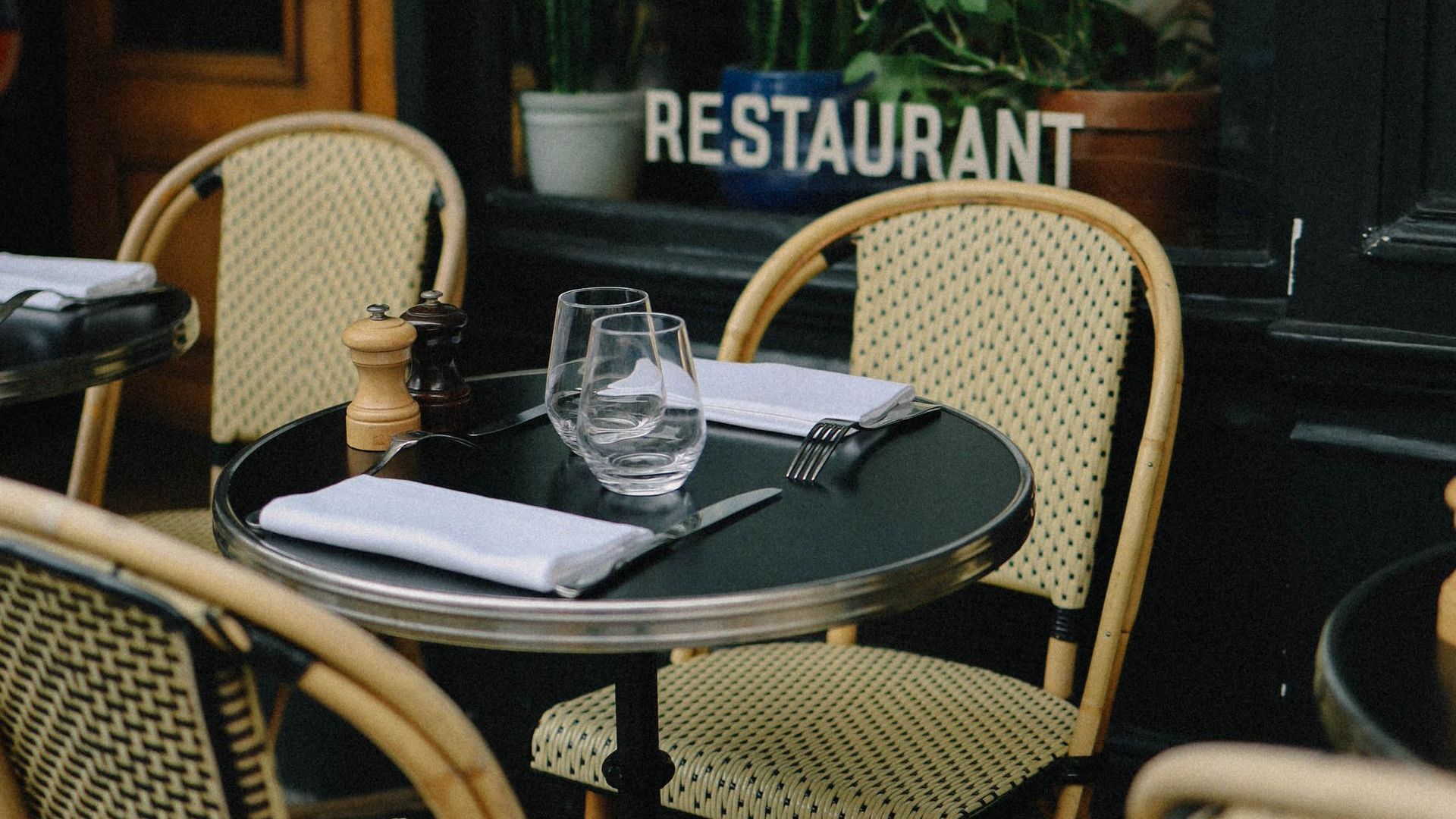 table and chairs