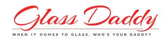 Logo reading “Glass Daddy” in red script with the tagline “When it comes to glass, who’s your daddy?”