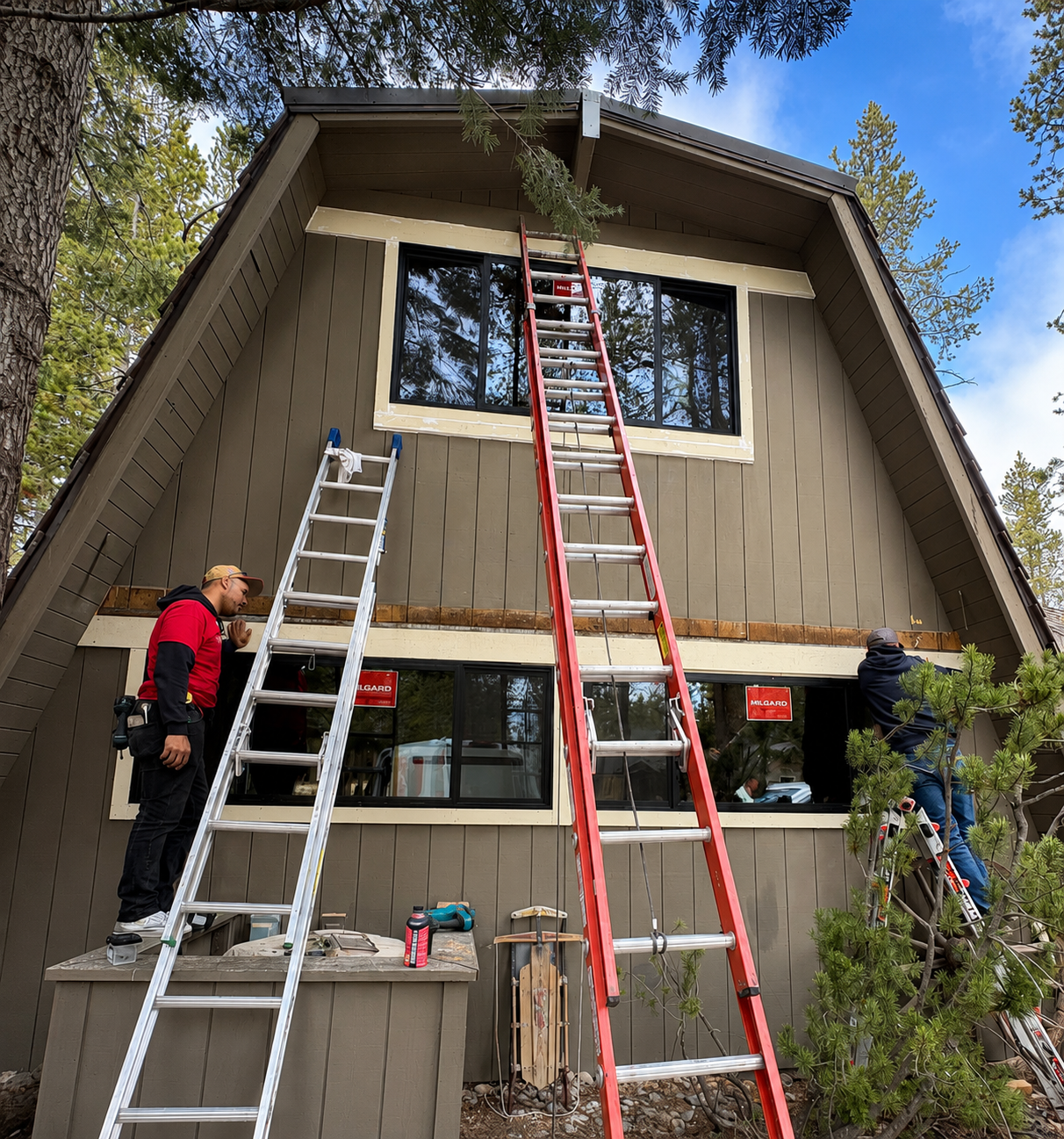 Glass Daddy installing new Milgard Windows