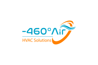 -460°Air HVAC Solutions logo in teal and orange with a swirl graphic