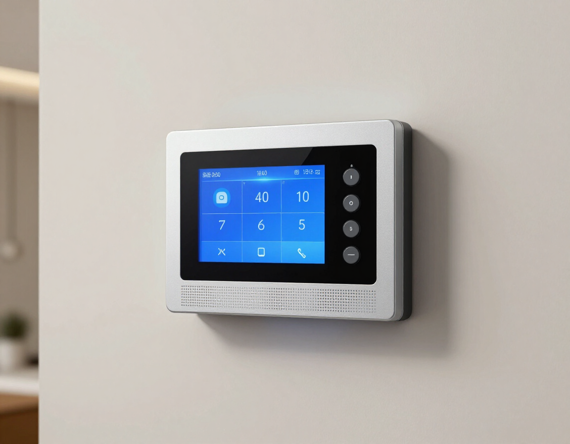 Panel de alarma profesional instalado