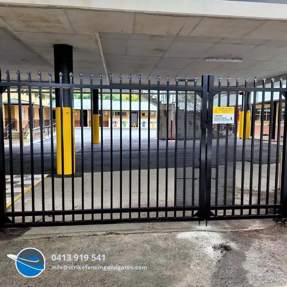 Security Gate With Vertical Bars — Strike Fencing & Gates In Woy Woy, NSW