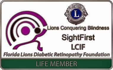 The logo for the florida lions diabetic retinopathy foundation is a life member.