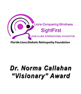 A logo for dr. norma callahan 's visionary award.