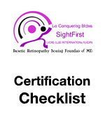 It is a certification checklist for sightfirst.