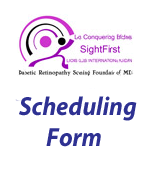 A picture of a scheduling form for sightfirst.
