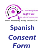 A sign that says spanish consent form on it.