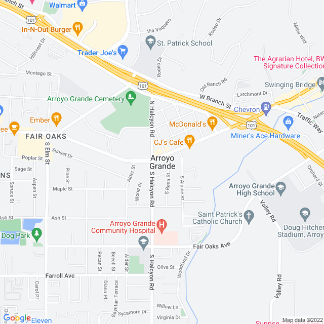 Map of business location