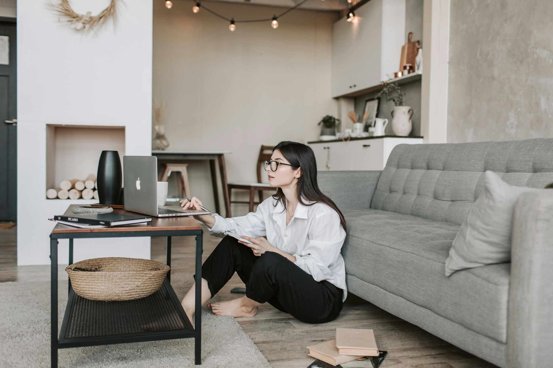 Single person enjoying rental home